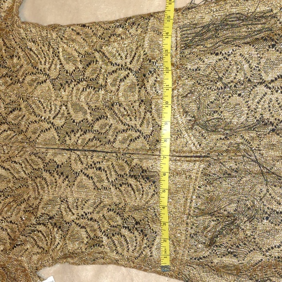 ๐ VINTAGE ๐ SHERI MARTIN NY Gold Flapper Style Dress - Picture 11 of 16